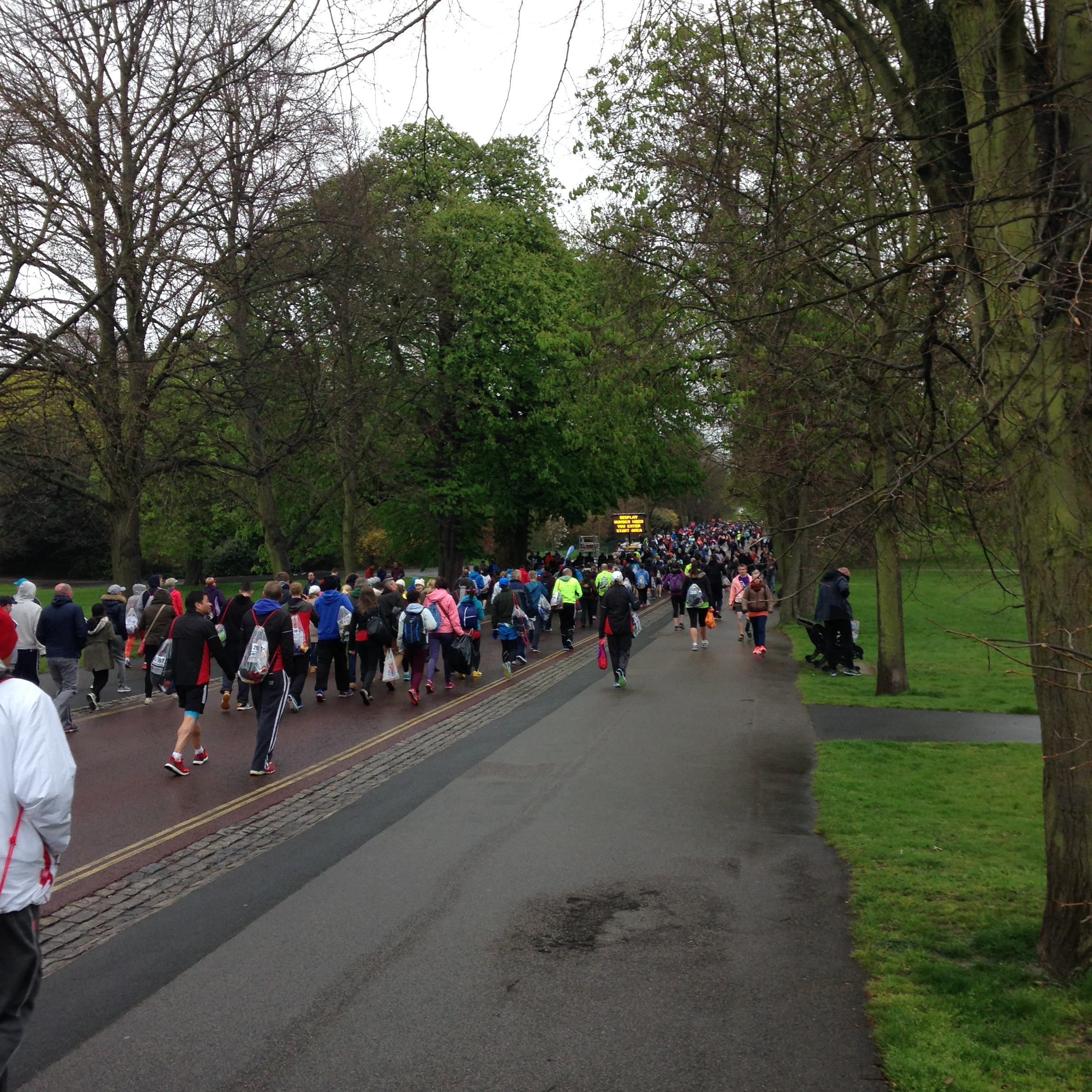 Walking to red start