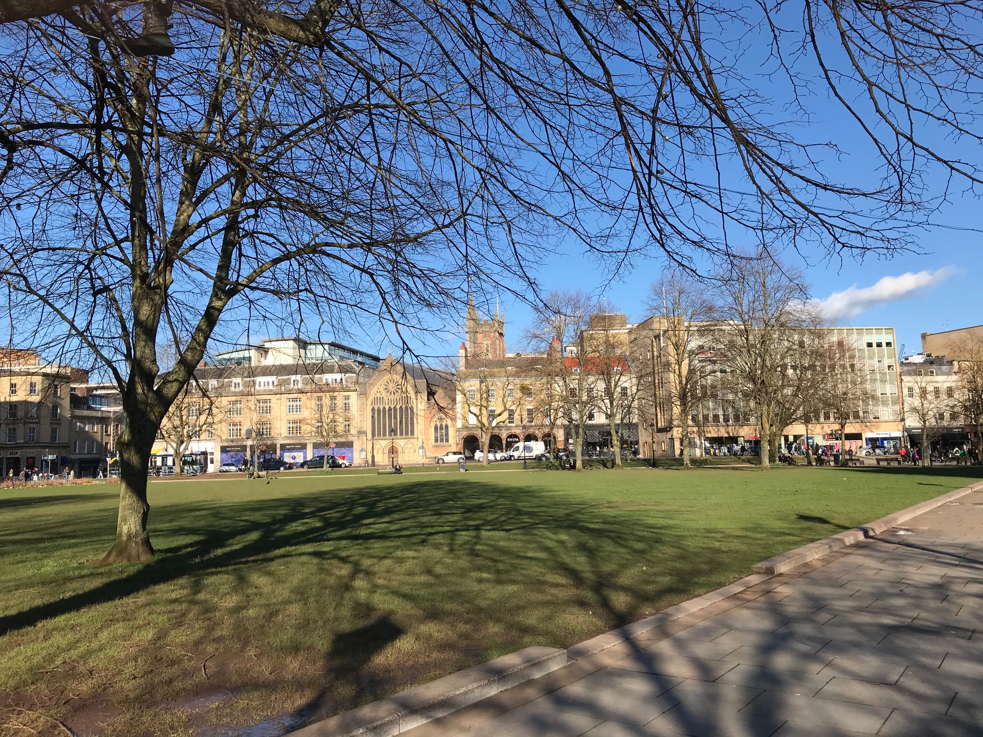 The calm before the protest